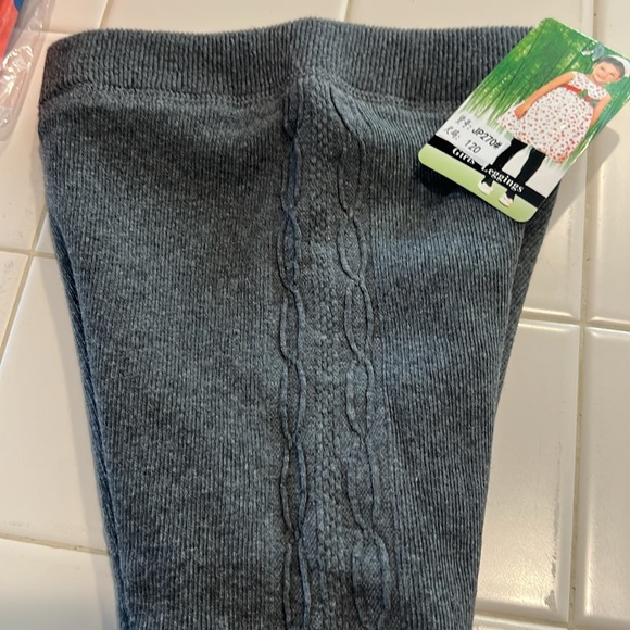 NWT girls stretch velvet fleece lined leggings Sz 6/7 - Picture 6 of 8